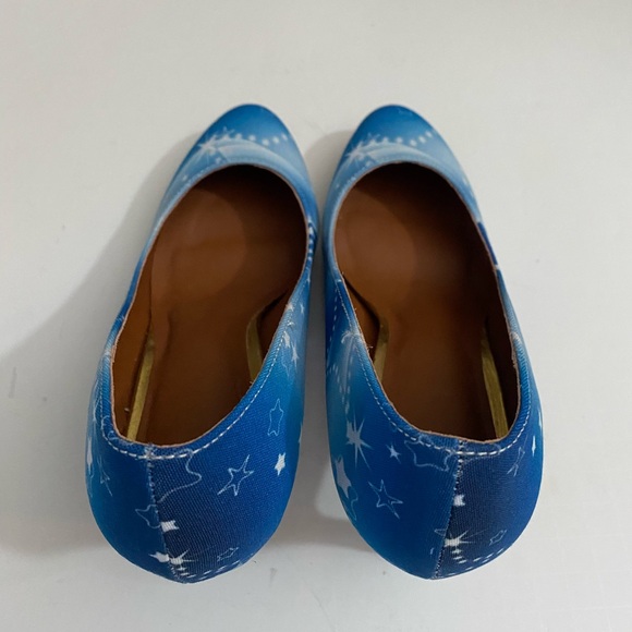 Unique High Heels Canvas Stars print Blue Women’s shoes - Picture 9 of 10